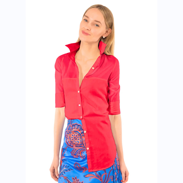 Sheer Sleeve Voile Shirt - Kristin Chase