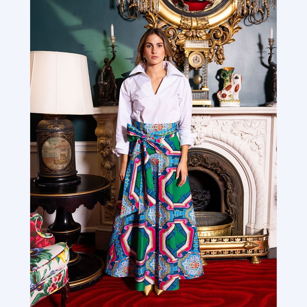 Portico Brady Wrap Maxi Skirt
