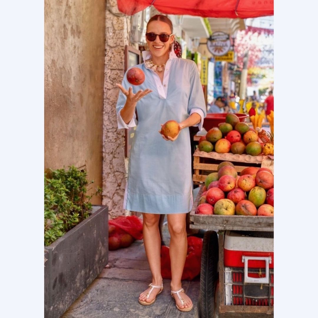 Light Blue Shirt Dress