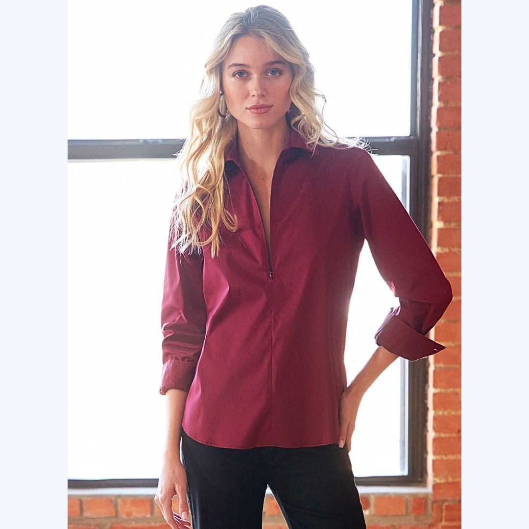 The Cutest Long Sleeve Zip Shirt