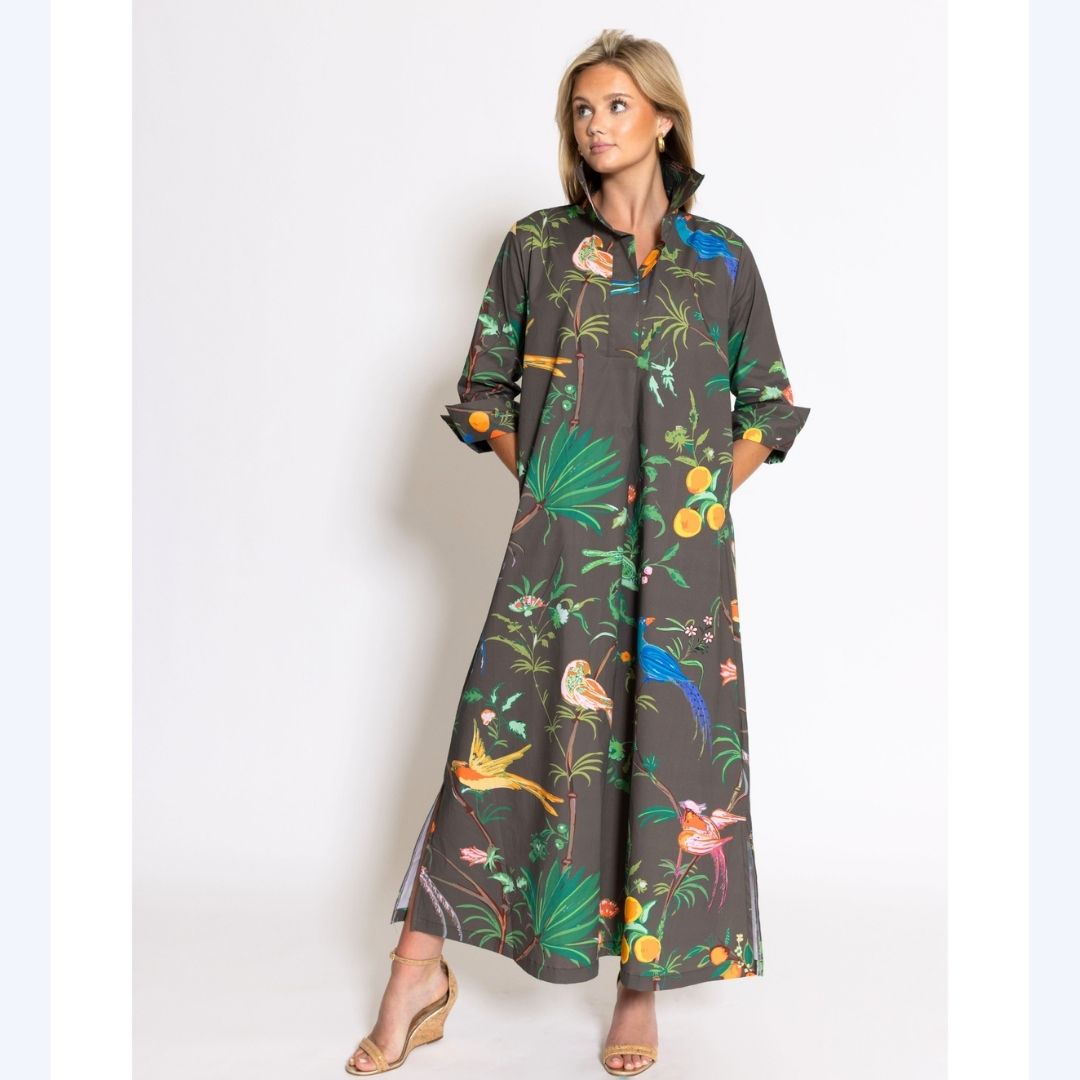 Feather Frolic Long Ruthie Dress