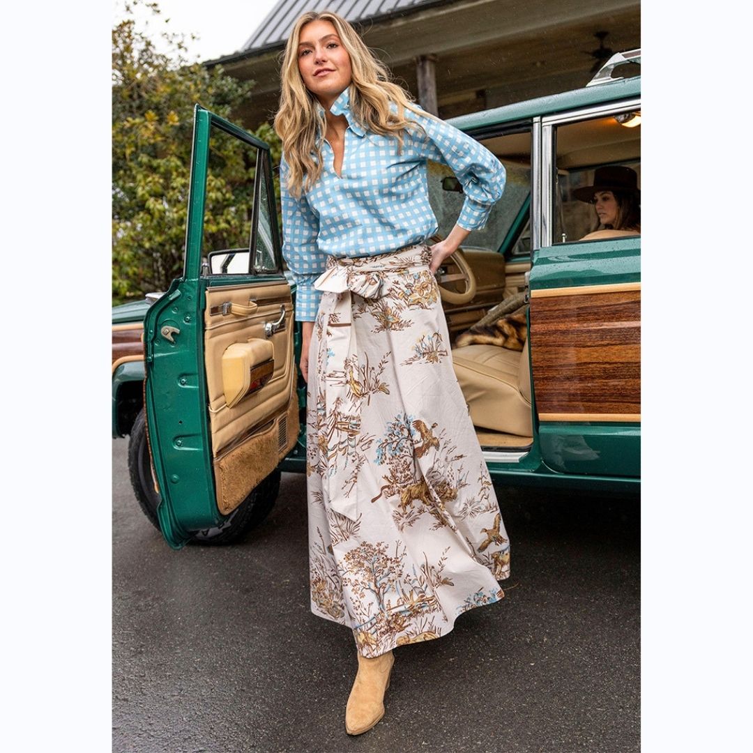 Maple Field & Feather Brady Wrap Maxi Skirt
