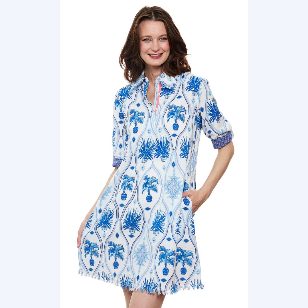 Palm Print Dress