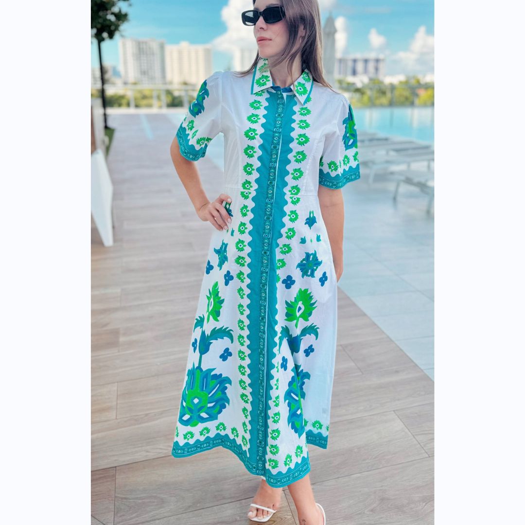 White & Brights Shirt Dress