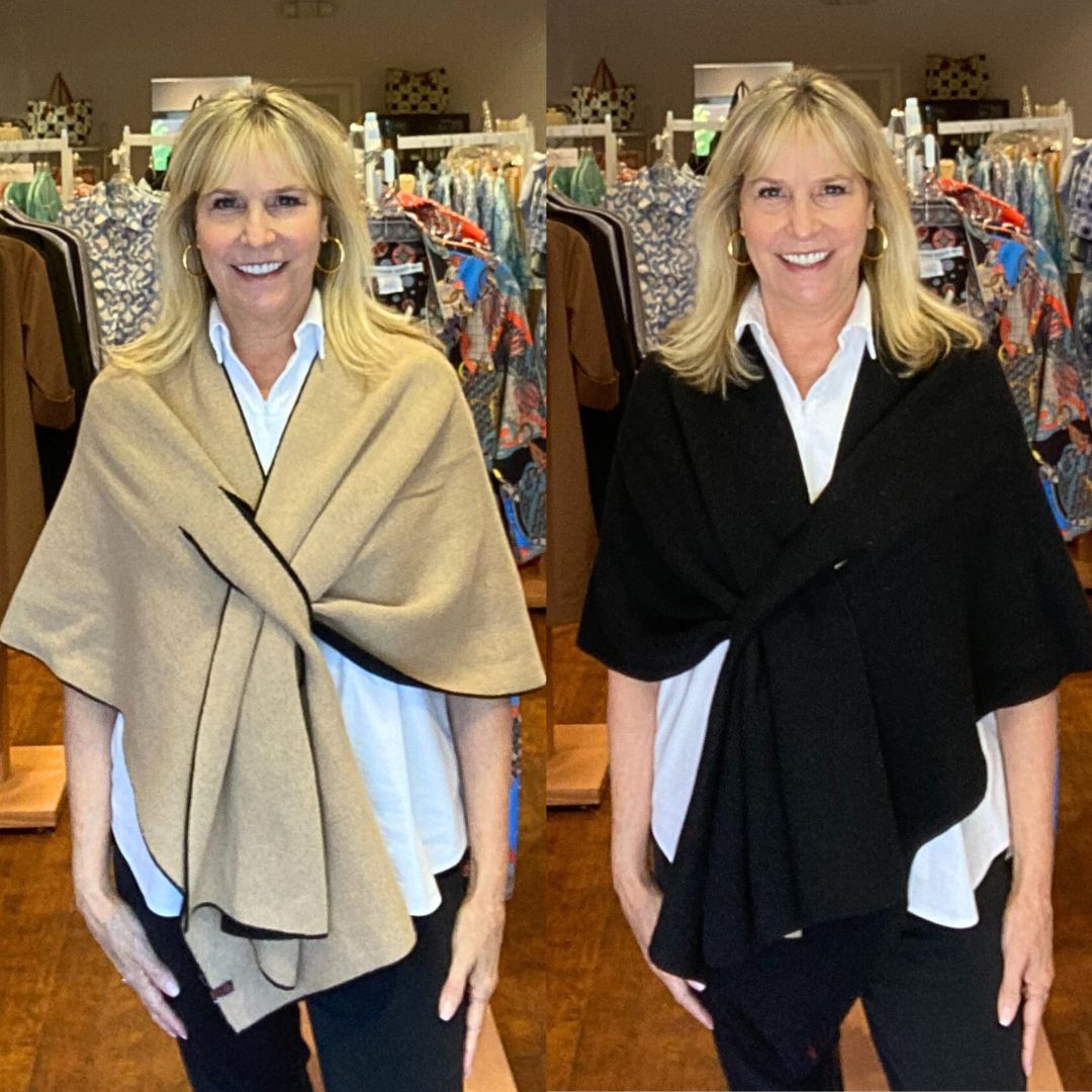 Reversible Italian Wrap Camel Black