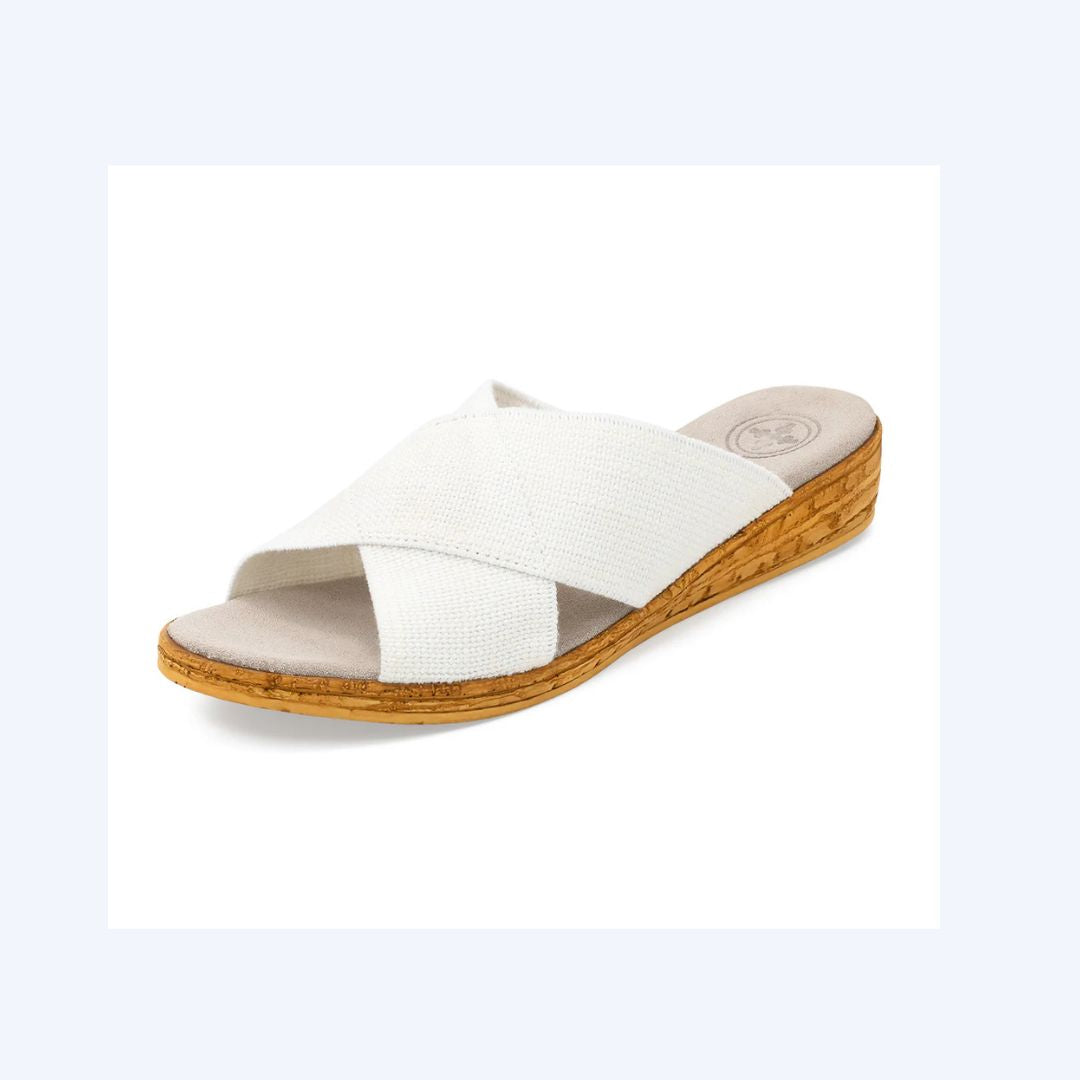 Criss-Cross Low Wedge Sandals