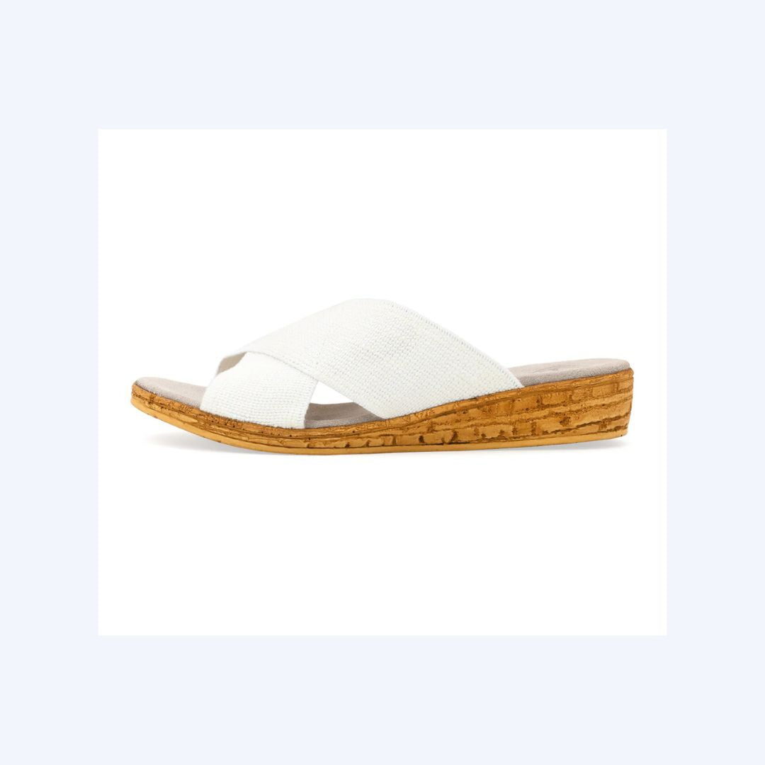 Criss-Cross Low Wedge Sandals