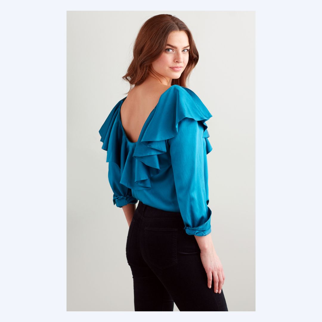 Finley Off-Shoulder Teal Top