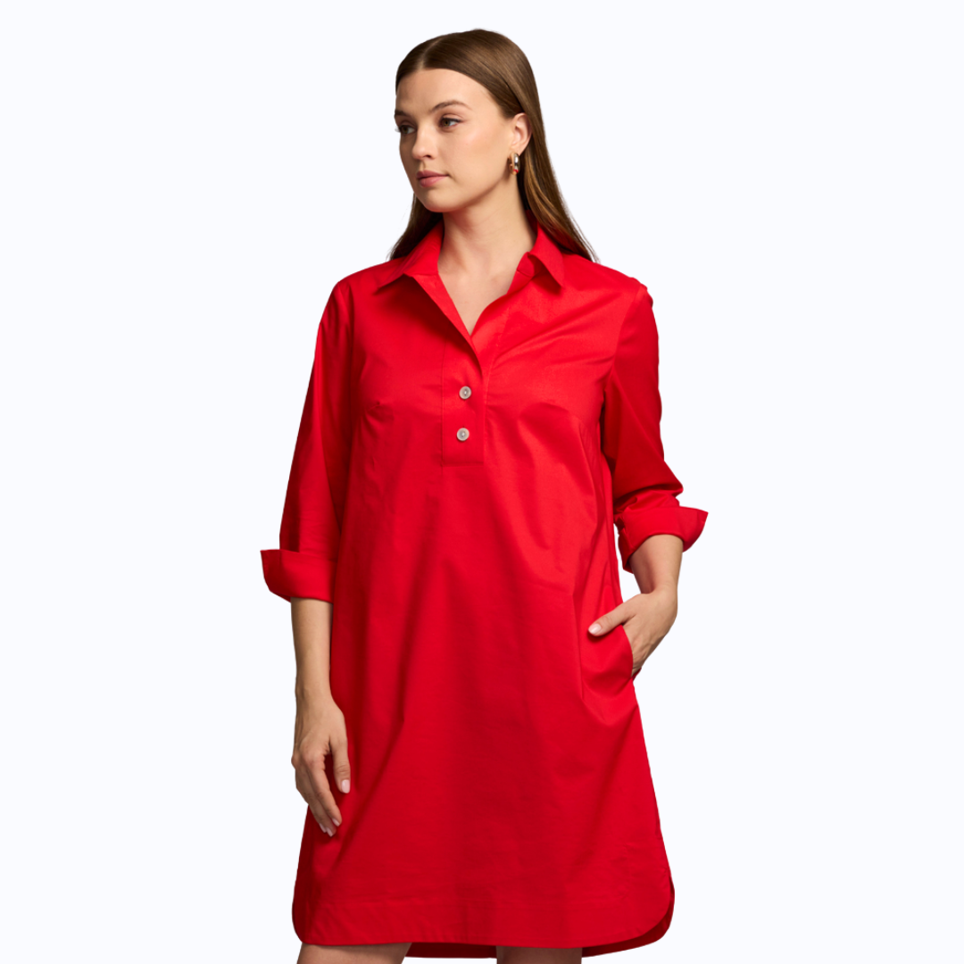 Red Hinson Wu 3/4 Aileen Dress