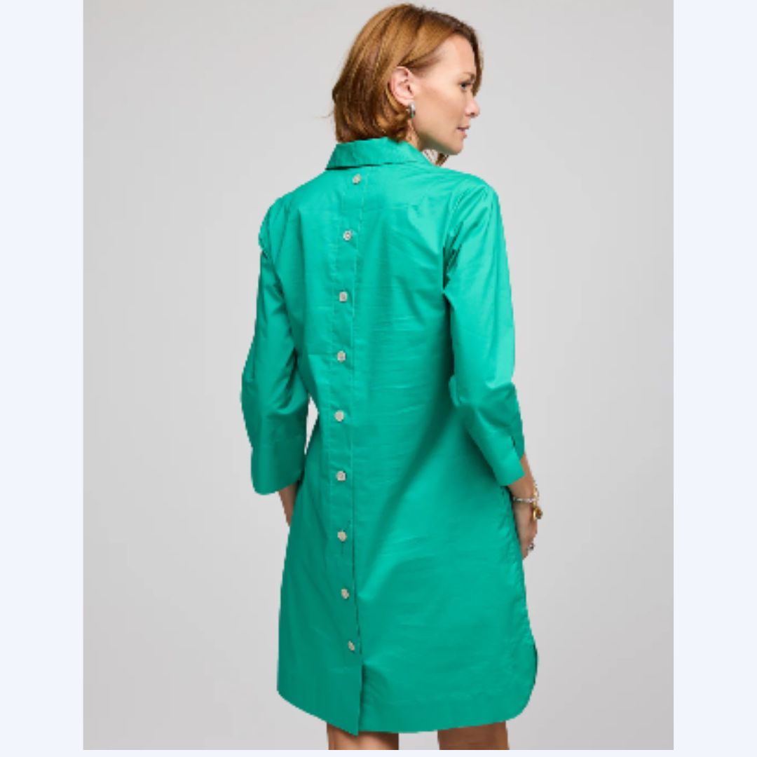 Jade Green Hinson Wu 3/4 Sleeve Aileen Dress