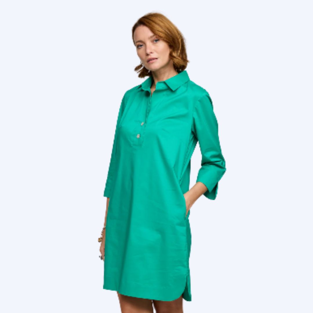 Jade Green Hinson Wu 3/4 Sleeve Aileen Dress