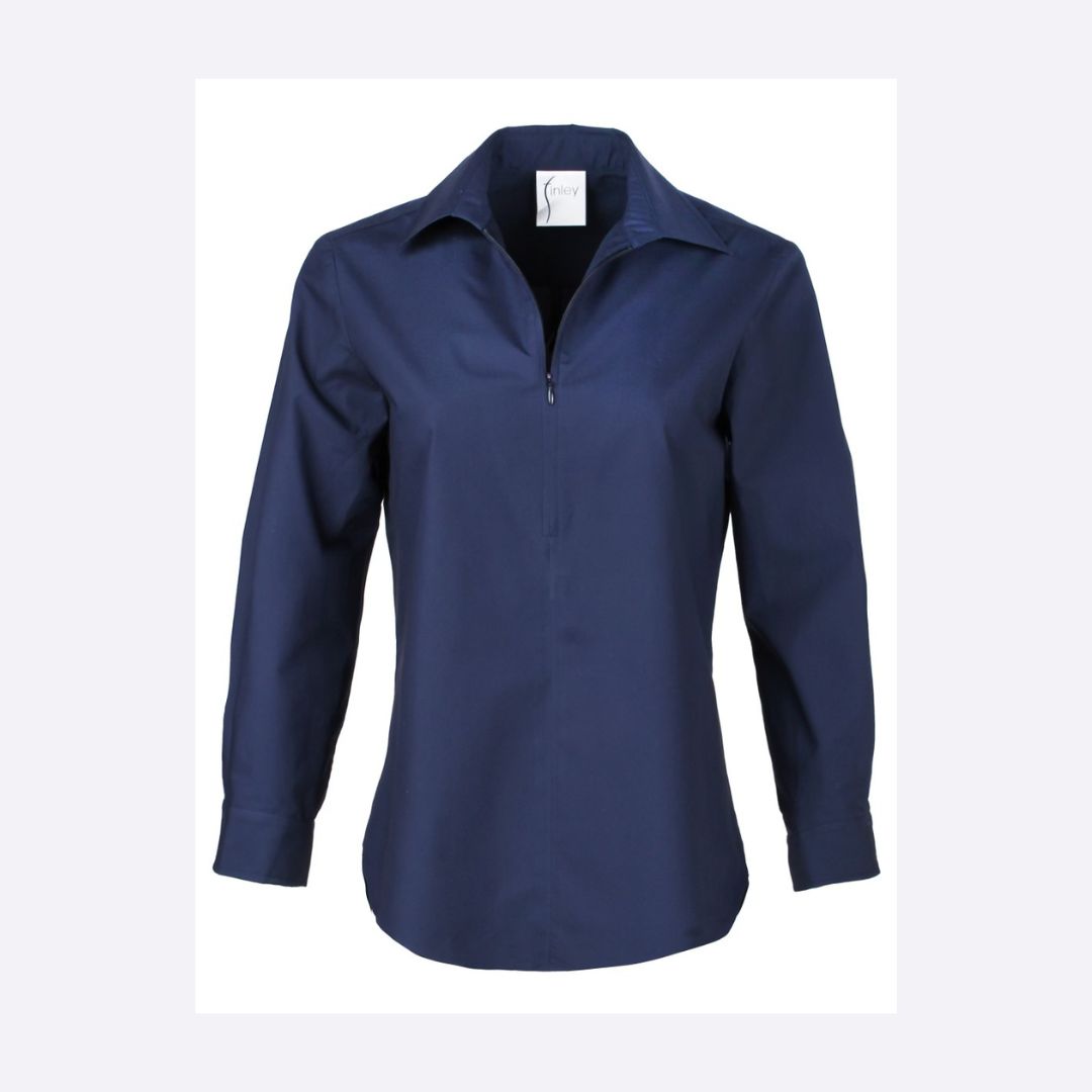 The Cutest Long Sleeve Zip Shirt - Kristin Chase The Cutest Long Sleeve Zip Shirt - Kristin Chase