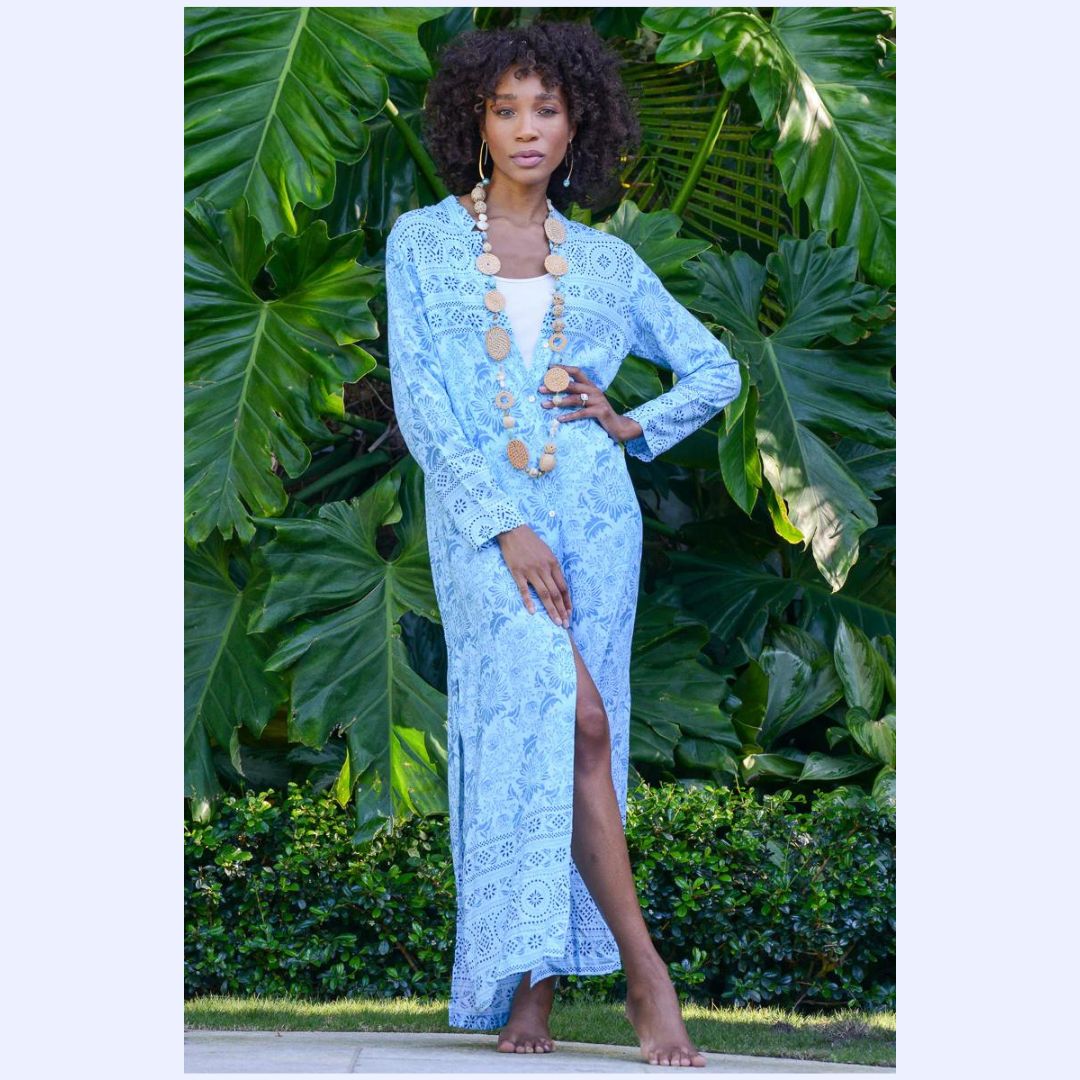 Turquoise Chic Long Dress/Cover-Up