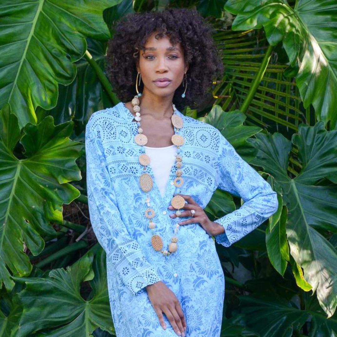 Turquoise Chic Long Dress/Cover-Up