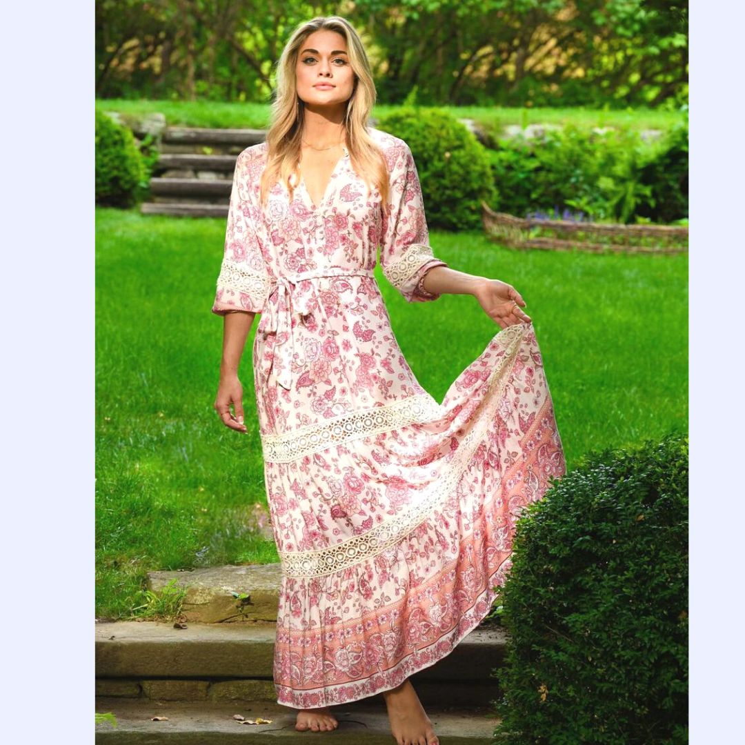 Romantic Tiered Floral Dress