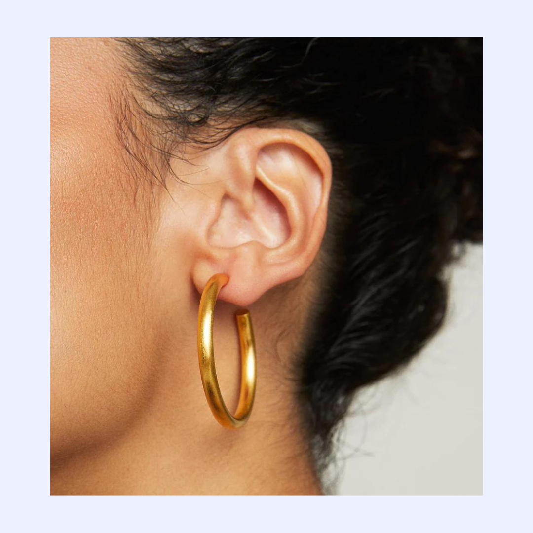 Sleek Gold Hoop Earrings
