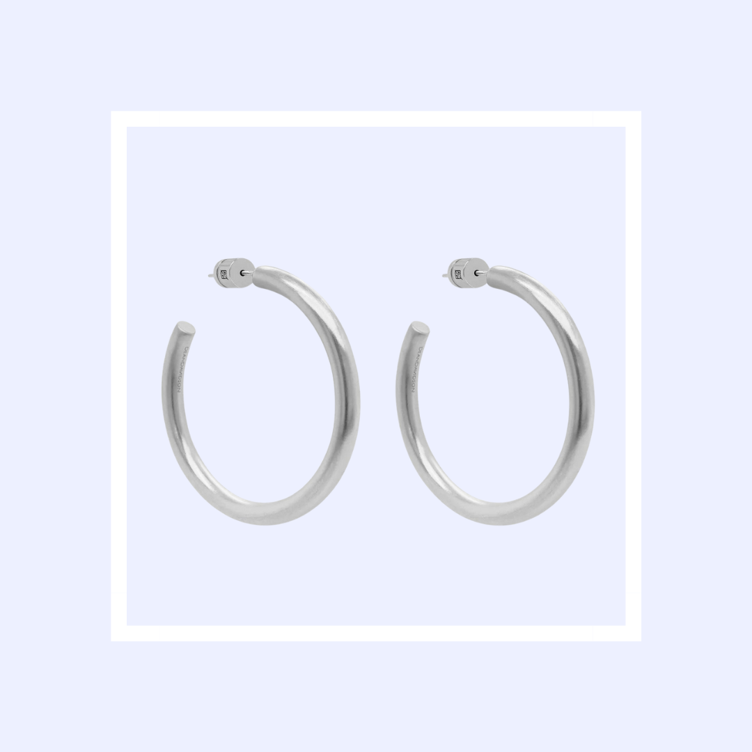 Sleek Silver Hoop Earrings