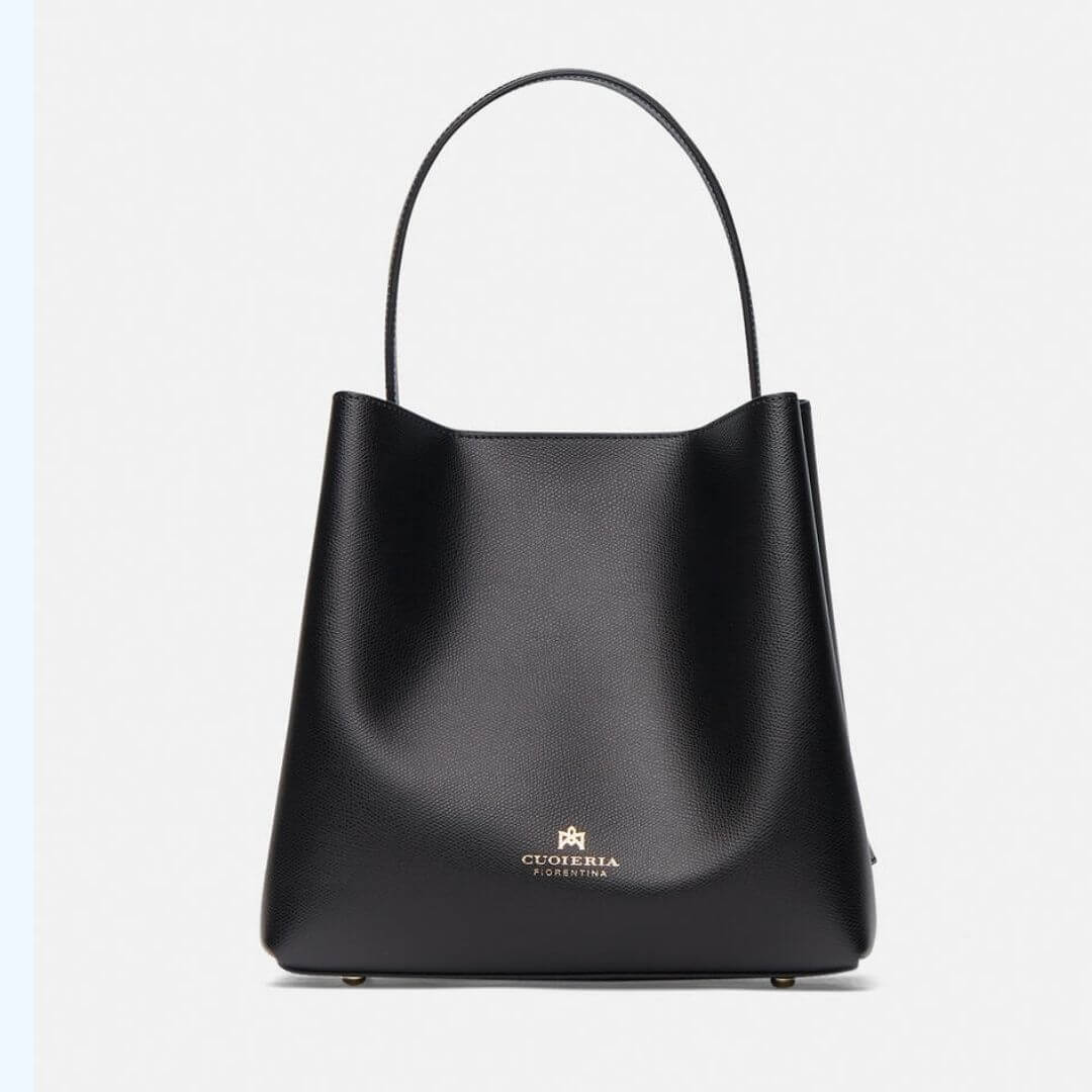 HANDMADE Italian Leather Bucket Bag by PEGAI, Premium Leather Bag for  Women, Minimalist Crossbody Bag for the Summer | Bucky Black