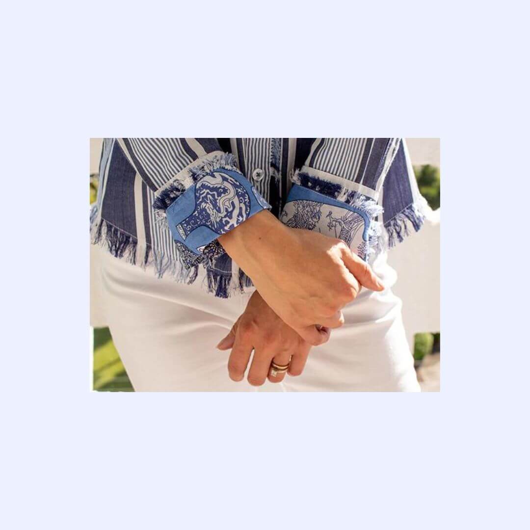 Summer Stripes Fringed Shirt