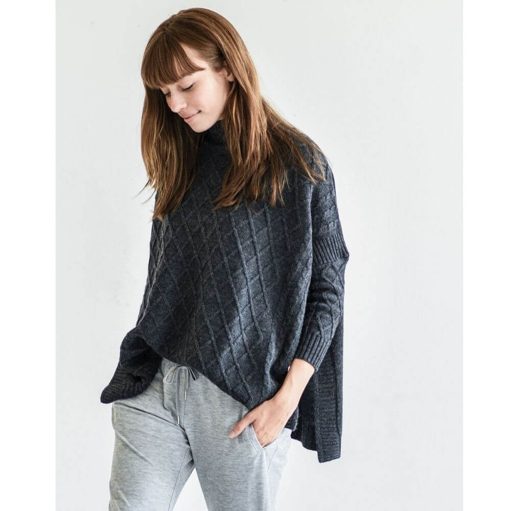 Lattice Turtleneck Sweater
