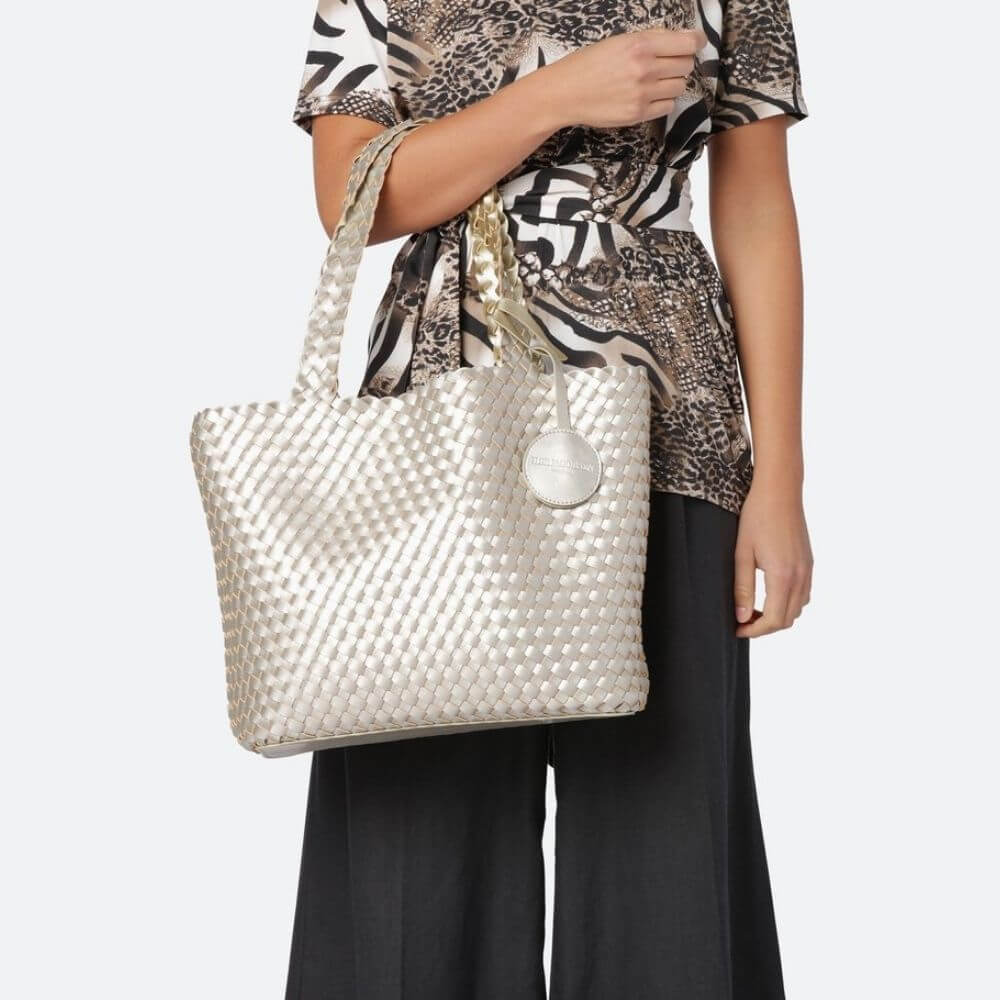 Woven Reversible Tote - Kristin Chase