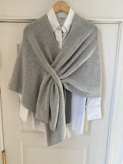 Reversible Italian Wrap-Light Grey/Pale Grey
